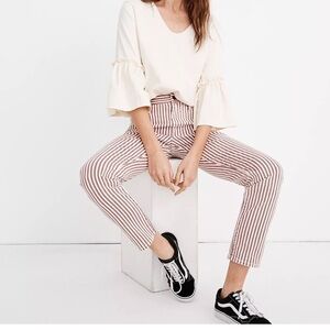 Madewell The High-Rise Slim Boyjean in Luca Stripe size 24